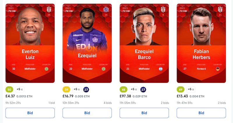 Sorare Review - New Card Auctions