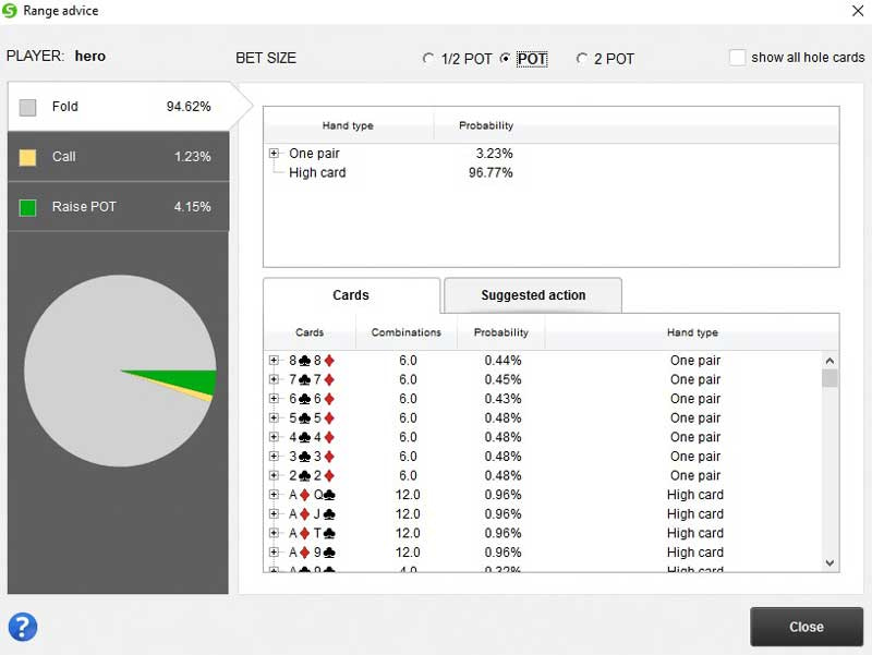 PokerSnowie Review Range Advice