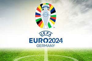 Euro 2024 Germany logo with grass back ground