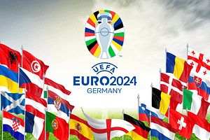 Euro 2024 logo with countries flags