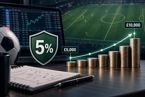 coins on desk with 5000 to 1000 arrow