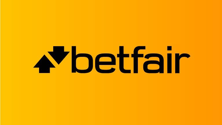 The Betfair logo, on the well known orange brand colour.