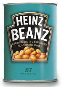 Can of Heinz baked beans.
