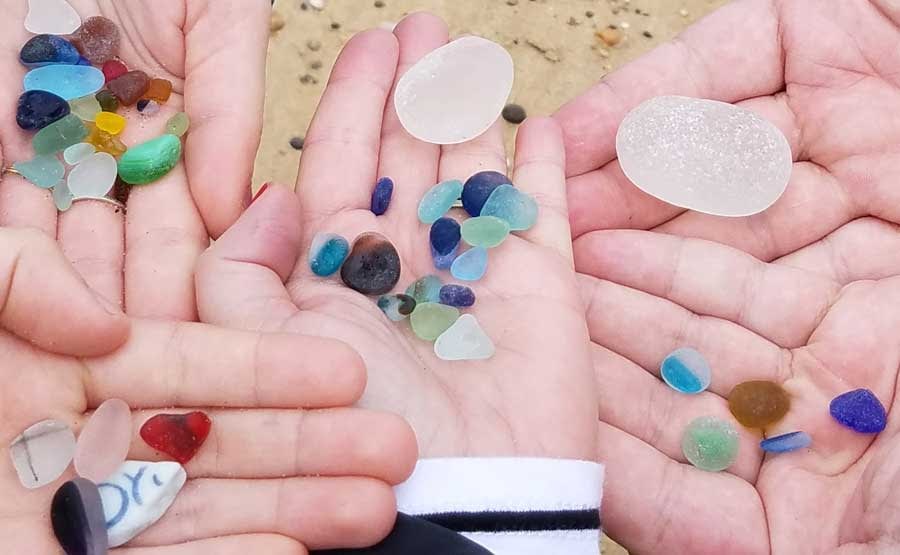 Sea glass collected on a family trip to Seaham