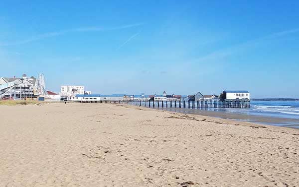 old-orchard-beach-maine-image Sandy shores of Old Orchard Beach.
