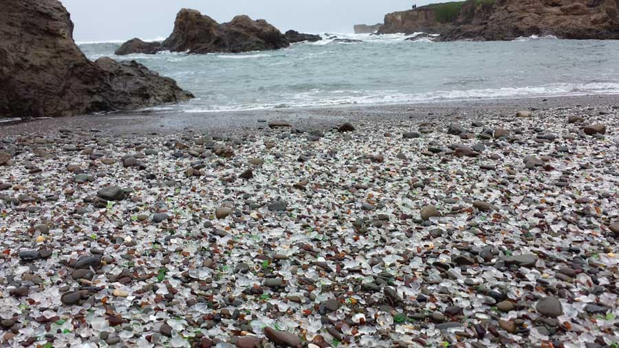 Imagine a beach, completely covered in sea glass!