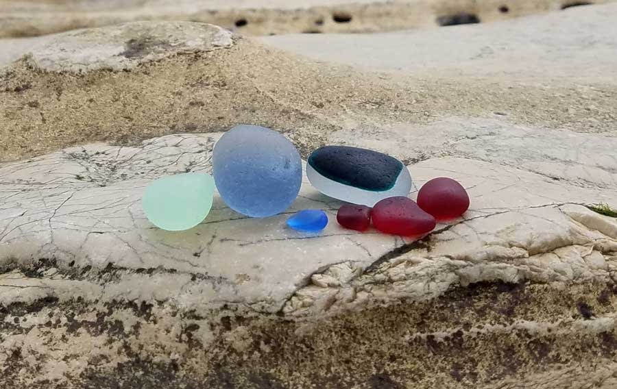 Sea glass collected at Seaham, United Kingdom