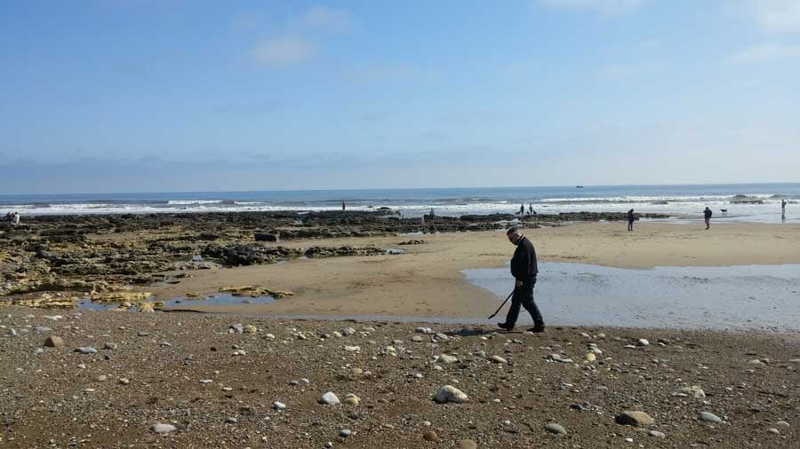 Sea glass hunting at Seaham Hall Beach