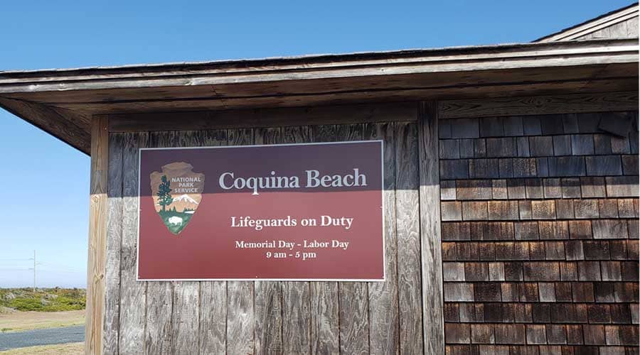 National Park Service sign, Coquina Beach