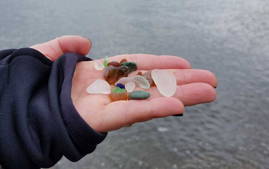 Sea glass found at Rosario Beach, Fidalgo Island
