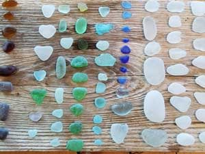 Sea glass collected at Glass Beach, Port Townsend, Washington