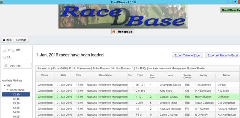 Race D Base Review Interface