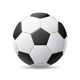 A football on a white background