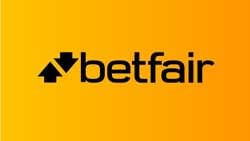 The Betfair sportsbook and exchange logo, on the well known orange brand colour.