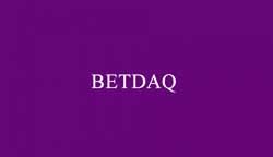 The BETDAQ betting exchange logo on a plain purple background.