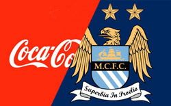 The Coca-Cola and Manchester City logos