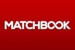 The Matchbook betting exchange logo on a plain red background.