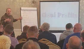Kevin Laverick presents to Goal Profits members at our free football trading workshop
