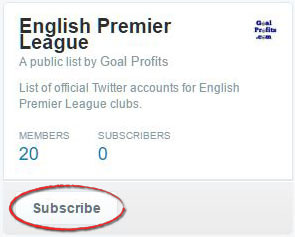 Twitter list subscribe button