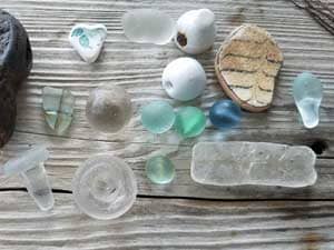 Sea glass collected at Lyme Regis, Dorset