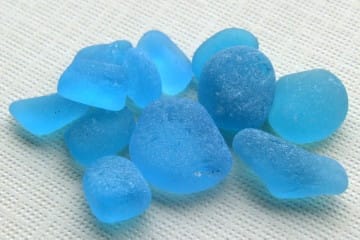 Pieces of turquoise sea glass