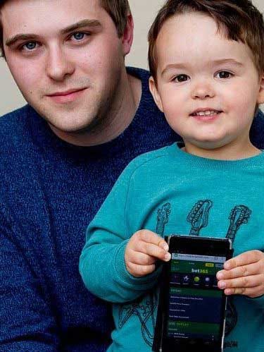 Gary Walter's 3-year-old son cashed-out his potential £50,000 accumulator.
