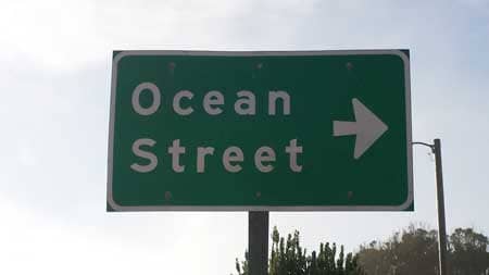 Ocean Street sign, Davenport