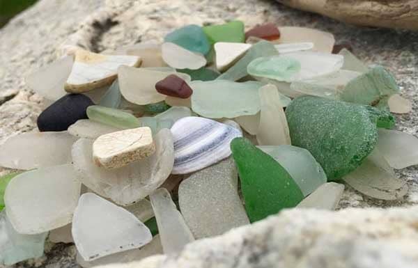 Beach Glass & Treasure Found at Historic Battery Park New Castle!