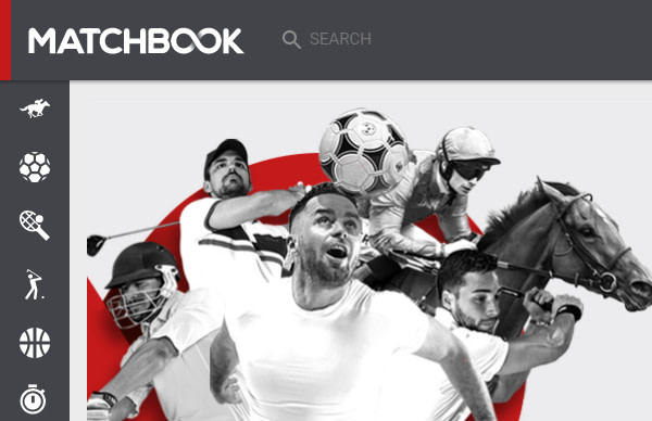 The Matchbook.com betting exchange website as it appeared in April 2017.