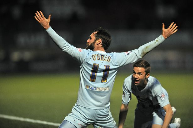 O'Brien celebrating a goal
