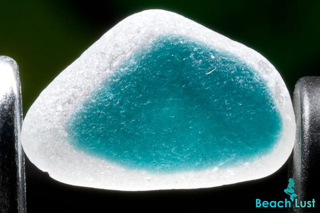 Aqua and clear sea glass found at Seaham Hall Beach.