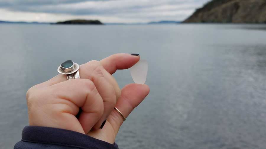 Sea glass found at Rosario Beach, Fidalgo Island