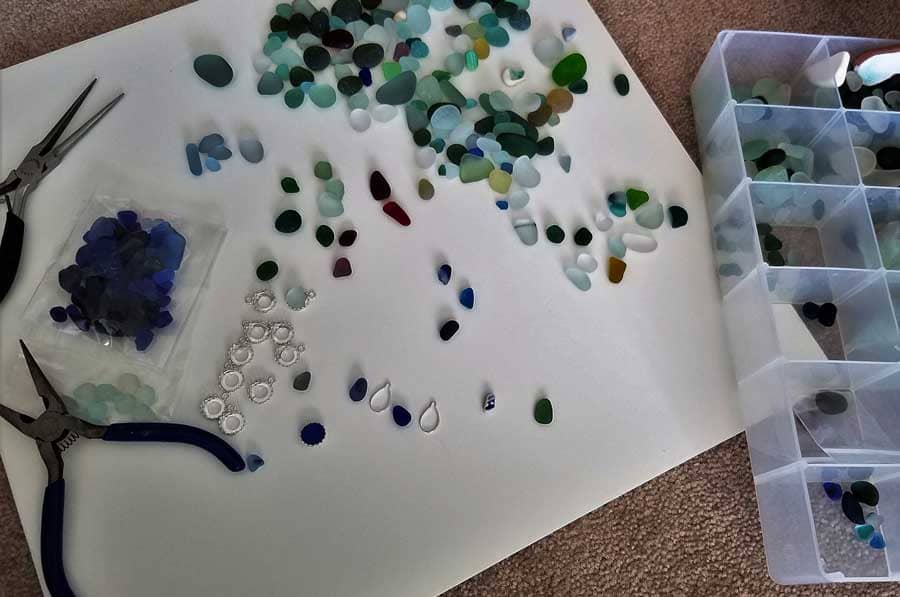 Making sea glass jewelry