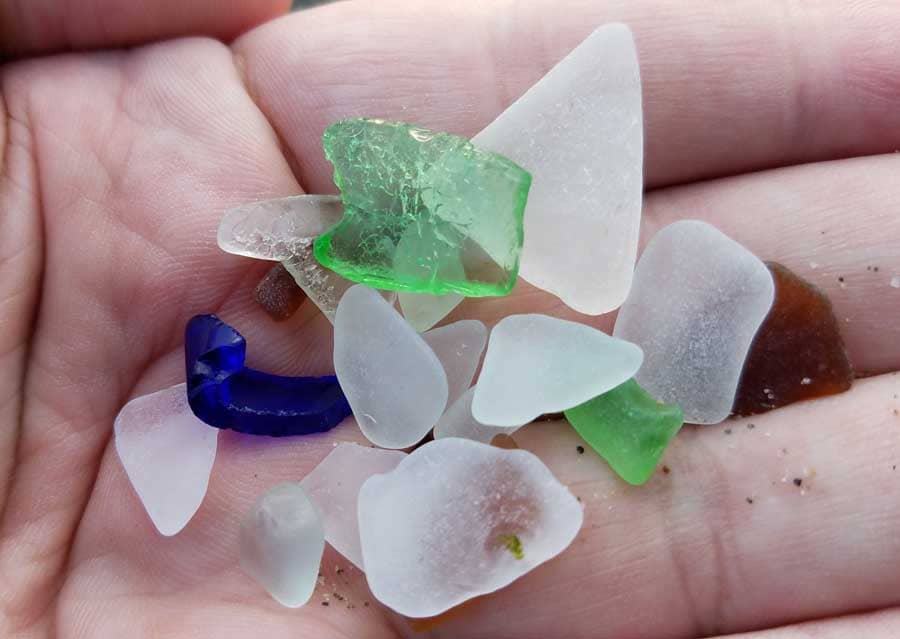 Sea glass found at Alki Beach, Seattle
