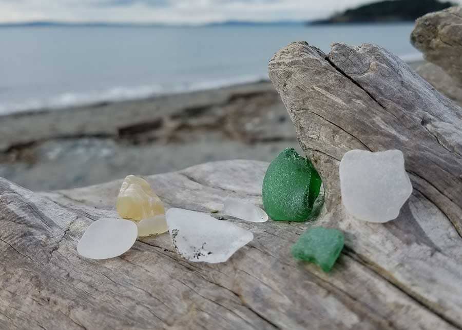 Sea glass found at Deception Pass State Park