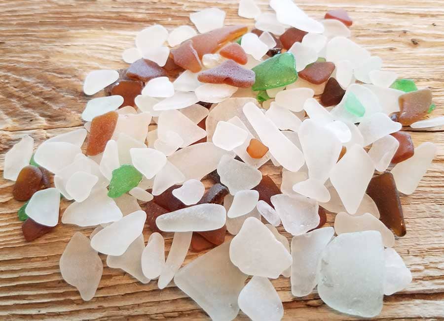 Sea glass found at Bush Point Beach, Whidbey Island